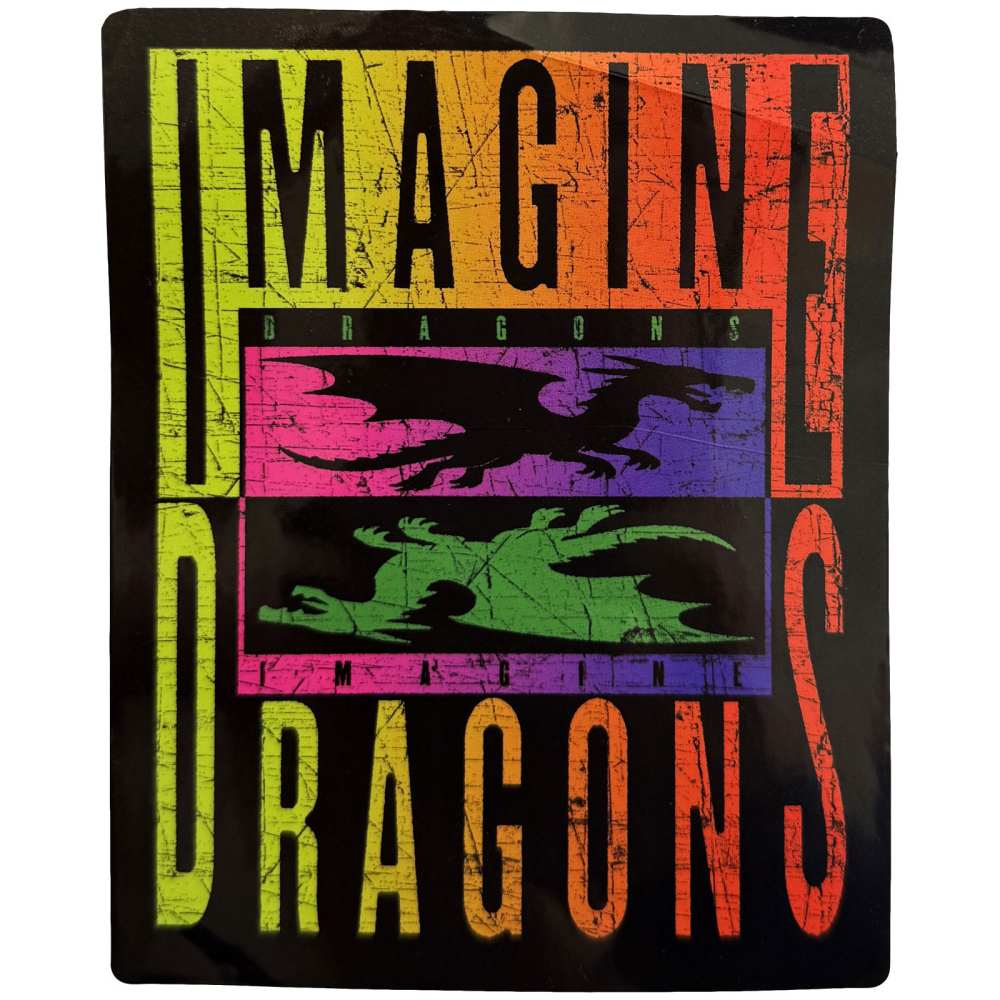 Imagine Dragons - Double Dragons Sticker - Zwart/Multicolours